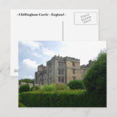 Carte postale du château de Chillingham (Devant / Derrière)