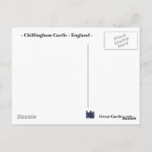 Carte postale du château de Chillingham (Dos)