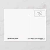 Carte postale du château de Heidelberg (Dos)