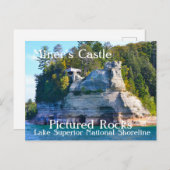 Carte postale du château de Miner Pictured Rocks (Devant / Derrière)