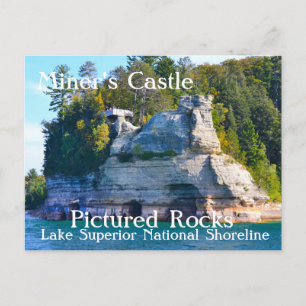 Carte postale du château de Miner Pictured Rocks