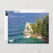 Carte postale du château de Miners (Devant / Derrière)