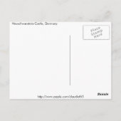 Carte postale du château de Neuschwanstein (Dos)