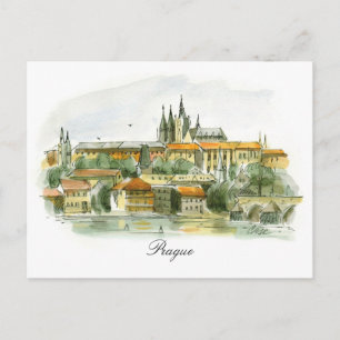 Carte postale du château de Prague