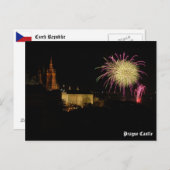 Carte postale du château de Prague (Devant / Derrière)
