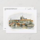 Carte postale du château de Prague (Devant / Derrière)