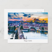 Carte postale du château de Prague (Devant / Derrière)