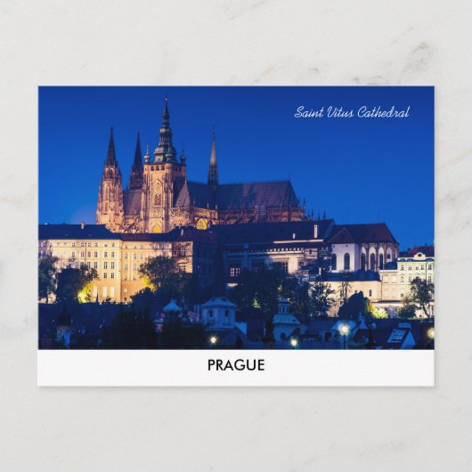 Carte postale du château de Prague (Devant)