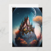 Carte postale du château d'Imaginaire magique (Devant / Derrière)