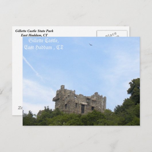 Carte postale du château Gillette (Devant / Derrière)