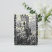 Carte postale du château médiéval (Debout devant)