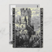 Carte postale du château médiéval (Devant / Derrière)