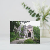 Carte postale du château médiéval (Debout devant)