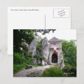 Carte postale du château médiéval (Devant / Derrière)