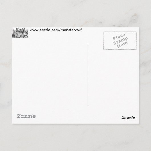 Carte postale du château médiéval (Dos)