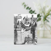 Carte postale du château médiéval (Debout devant)