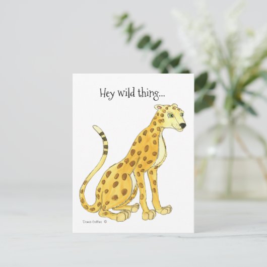 Carte postale du Cheetah Wild Thing (Debout devant)