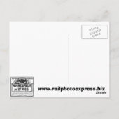 Carte postale du chemin de fer central de l'Illino (Dos)