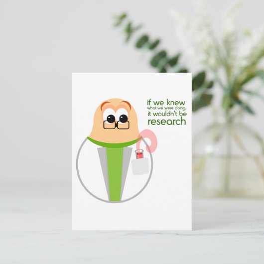 Carte postale du chercheur du Science Lab (Debout devant)