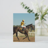 Carte postale du cheval de course Thoroughbred (Debout devant)