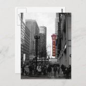 Carte postale du Chicago Theatre (Devant / Derrière)