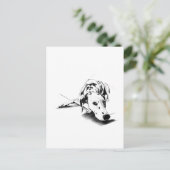 Carte postale du chien dalmate - Dessin à la main (Debout devant)