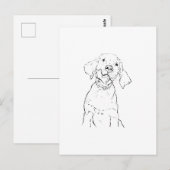 Carte postale du chien Retriever du Labrador (Devant / Derrière)