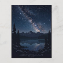 Carte postale du ciel nocturne du parc national Ja