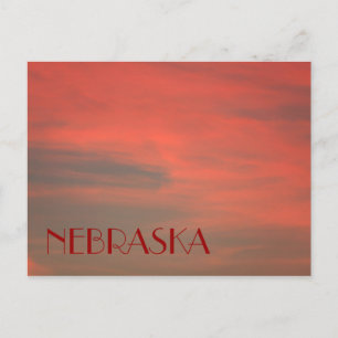 Carte postale du ciel rouge du NEBRASKA