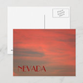 Carte postale du ciel rouge du NEVADA (Devant / Derrière)