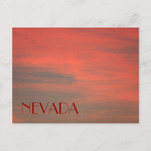Carte postale du ciel rouge du NEVADA