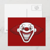Carte postale du clown maléfique (Devant / Derrière)