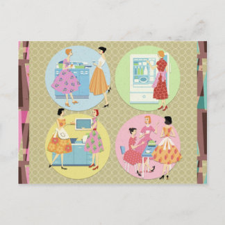 Carte postale du club de cuisine (ou carte de rece