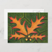 Carte postale du cluster de feuilles de chêne (Devant / Derrière)