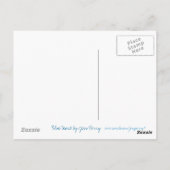 Carte postale du Coeur Bleu 'vous manquez ! ' (Dos)