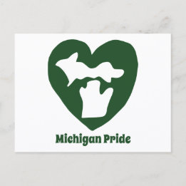 Carte postale du cœur de la fierté du Michigan