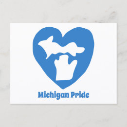 Carte postale du cœur de la fierté du Michigan