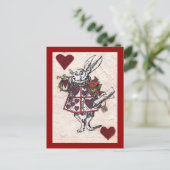 carte postale du coeur de lapin blanc (Debout devant)