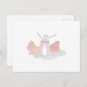 Carte postale du cœur d'escargot (Devant / Derrière)