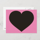 Carte postale du coeur noir (Devant / Derrière)