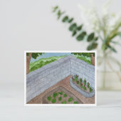 Carte postale du coin du jardin (Debout devant)