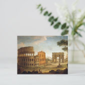 Carte postale du Colisée antique de Rome (Debout devant)
