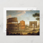 Carte postale du Colisée antique de Rome (Devant / Derrière)
