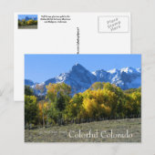Carte postale du Colorado (Devant / Derrière)