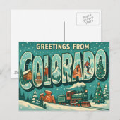 Carte postale du COLORADO (Devant / Derrière)