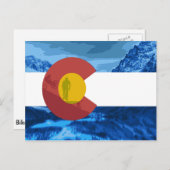 Carte postale du Colorado de vélo (Devant / Derrière)