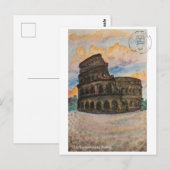 Carte postale du Colosseum (Devant / Derrière)