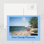 Carte postale du comté de Door Wisconsin (Devant / Derrière)