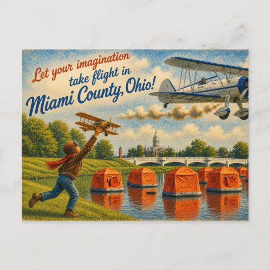 Carte postale du comté de Miami Ohio (Devant)