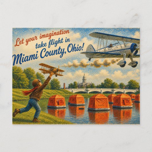 Carte postale du comté de Miami Ohio (Devant)
